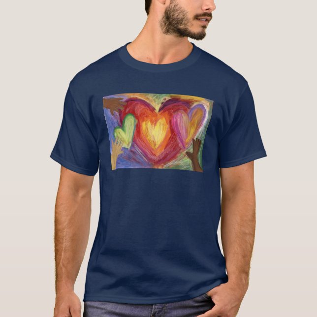 Camiseta Corazones y manos adoran la diversidad Personaliza (Anverso)