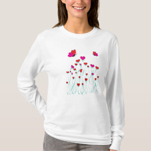 Camiseta Corazones y mariposas Valentine Love