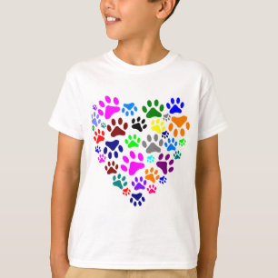 CAMISETA CORAZONES Y PATAS