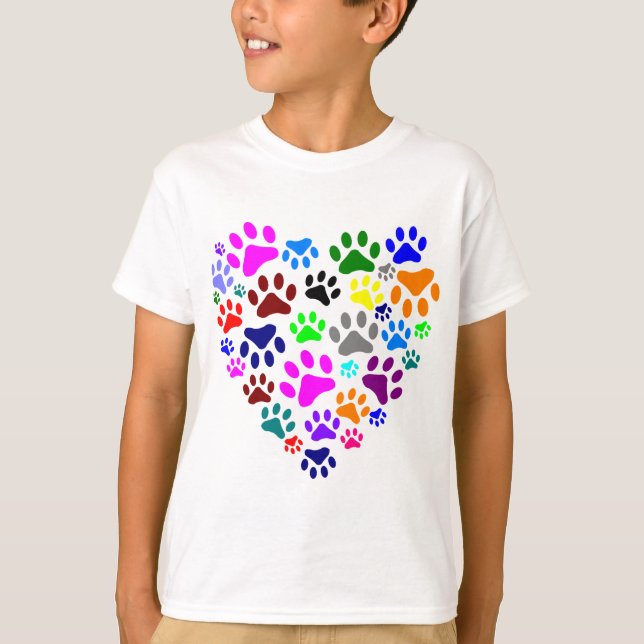 CAMISETA CORAZONES Y PATAS (Anverso)