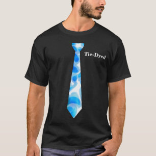 Camiseta Corbata azul y blanca teñida lazo de la
