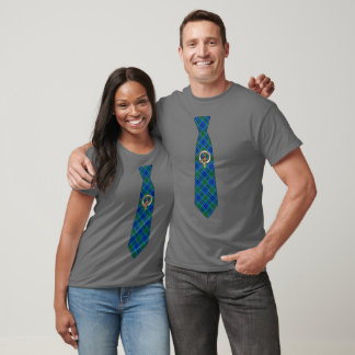 Camiseta Corbata con insignia y tartán del clan escocés Kei
