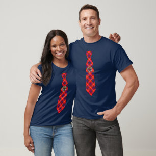 Camiseta Corbata con insignia y tartán escocés de Fraser 