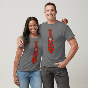 Camiseta Corbata con insignia y tartán escocés de Robertson