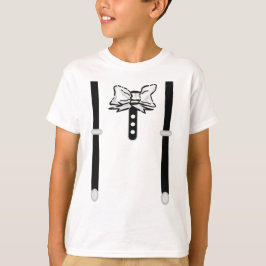 Camiseta Corbata de arco negro y blanco 2D