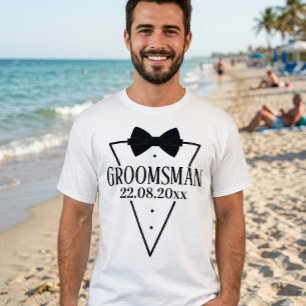 Camiseta Corbata de lazo personalizada para la fiesta de so