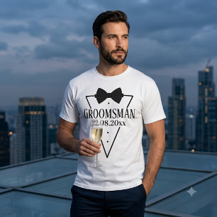 Camiseta Corbata de lazo personalizada para la fiesta de so