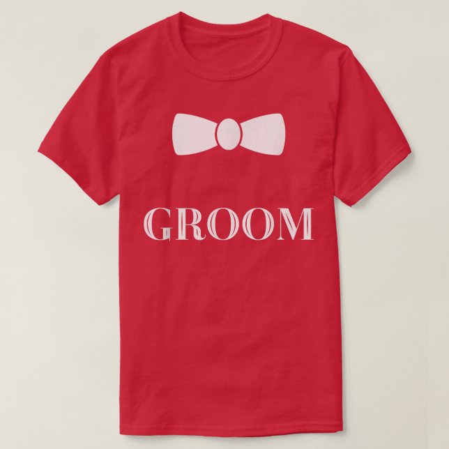 Camiseta Corbata de moño para novio para bodasDespedidas de (Diseño del anverso)