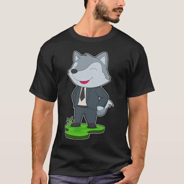 Camiseta Corbata de novio lobo groom (Anverso)