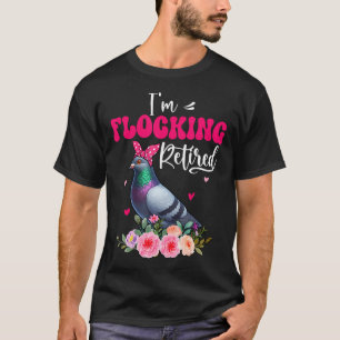 Camiseta CORBATA DE Pajarita de Paloma Adorable Jubilada Di