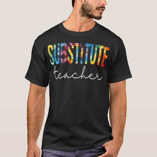 Camiseta Corbata de profesor sustituto Tie Dye Regreso a cl (Anverso)
