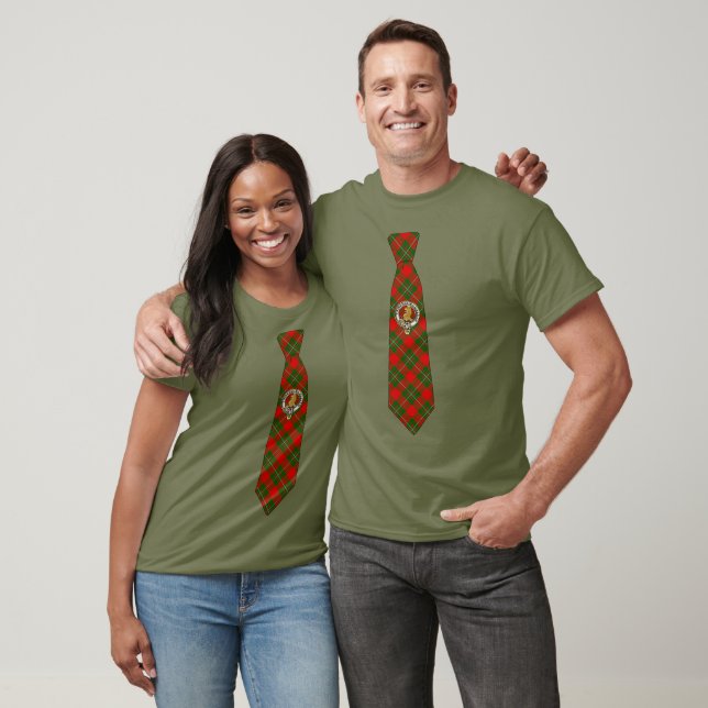 Camiseta Corbata de tartán de insignia escocesa MacGregor (Unisexo)