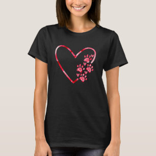 Camiseta Corbata Divertida Dye Gato Perro Huellas De Corazó