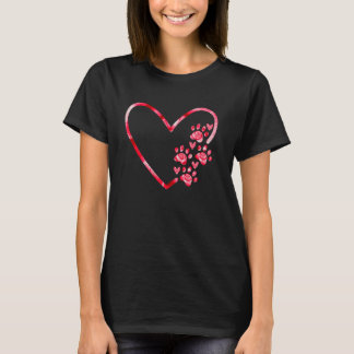 Camiseta Corbata Divertida Dye Gato Perro Huellas De Corazó