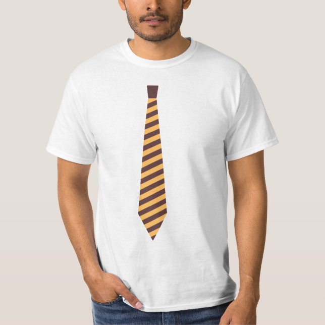 Camiseta Corbata falsa de oro y marrón (Anverso)