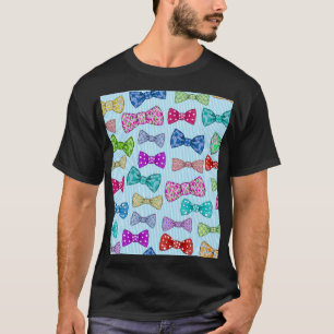 Camiseta Corbata, rayas azules, acuarela.