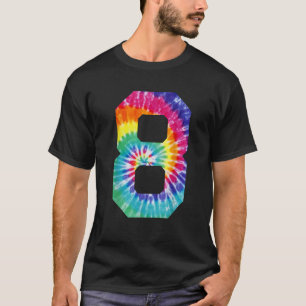 Camiseta Corbata teñida de colores número 8 para niñas de 8