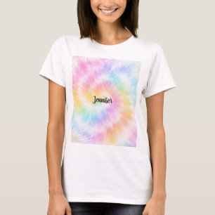 Camiseta Corbata teñida pastel rosa chic femenino