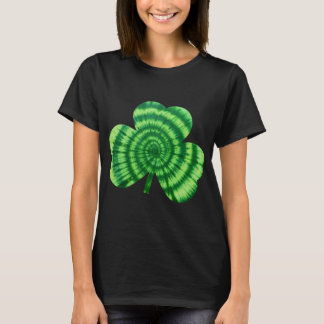 Camiseta Corbata Verde Tinte Shamrock Hippie Irlandés Día d