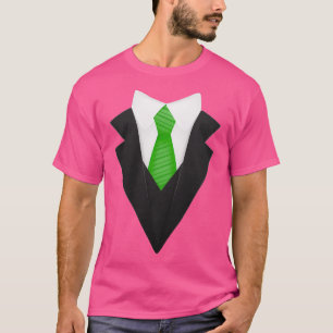 Camiseta Corbata vestimenta formal en verde ácido