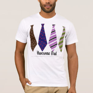 Camiseta Corbatas de cuello para el Día del Padre Moda Eleg