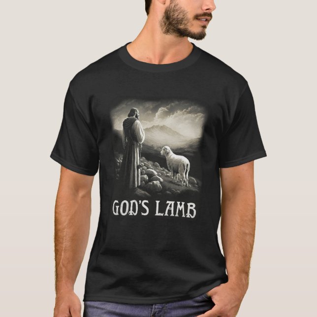 Camiseta Cordero de Dios Jesucristo Cristiano (Anverso)