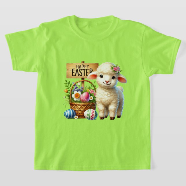 Camiseta Cordero de Pascua lindo y feliz (Distribución)