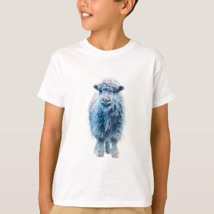 Camiseta Cordero Lanudo Azul Helado Cabra Oveja Niños Dulce