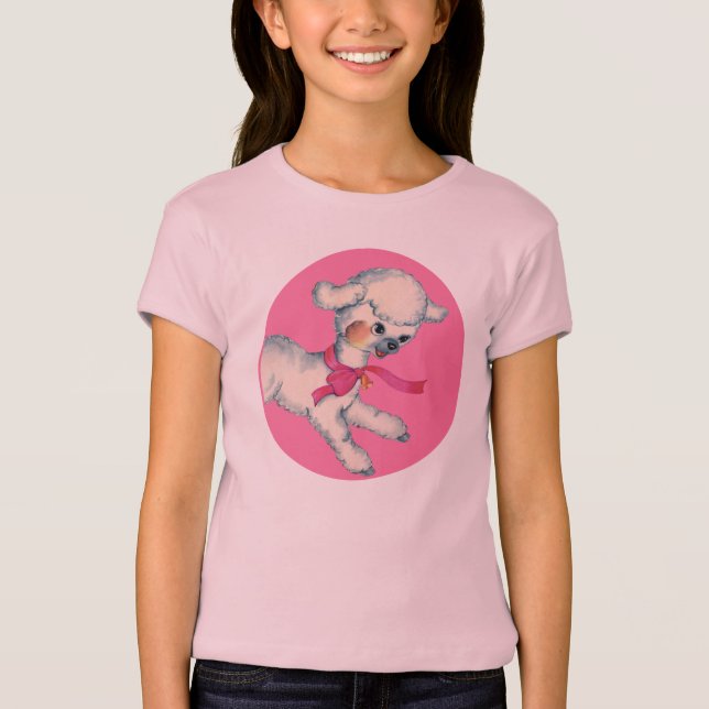 Camiseta Cordero mullido en rosa (Anverso)