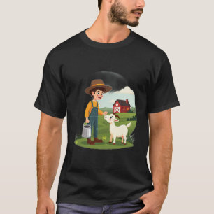 Camiseta Cordero Niño Granjero Adorable