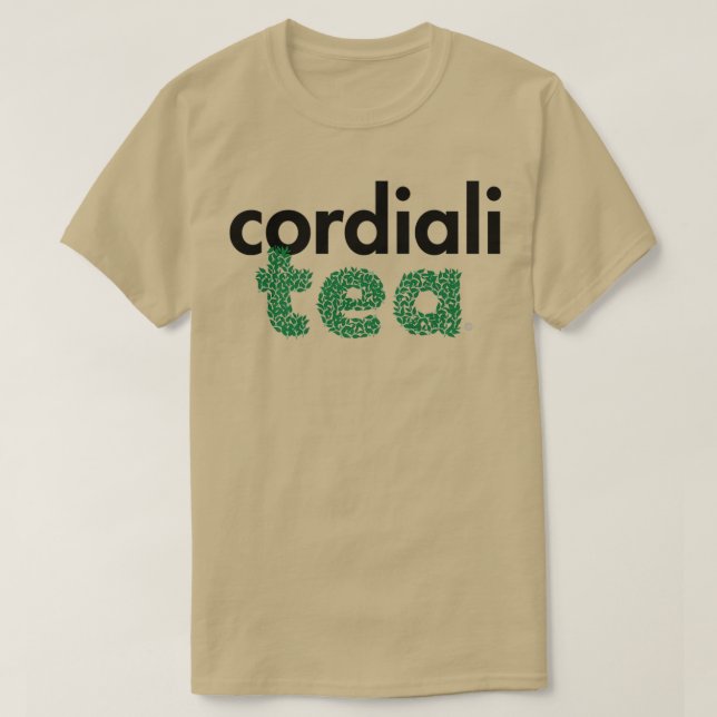 Camiseta Cordiality Tea Lovers negro (Diseño del anverso)