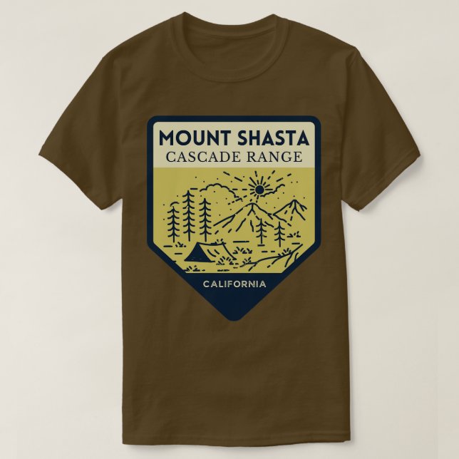 Camiseta Cordillera de Mount Shasta California (Diseño del anverso)