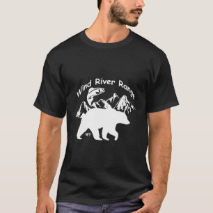 Camiseta Cordillera del Río Wind Wy Fish Mountains Bears
