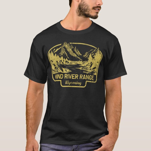 Camiseta Cordillera Wind River Wyoming Senderismo (Anverso)