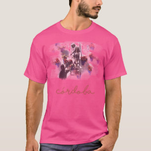 Camiseta Córdoba - España - Minimalista - Acuarela - Patio