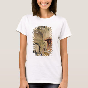 Camiseta Cordoba: Monk praying at a Christian altar in the