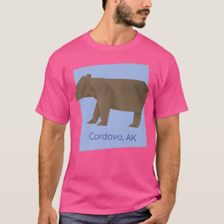 Camiseta Cordova AK Brown Origami Bear Abstract Geometrical