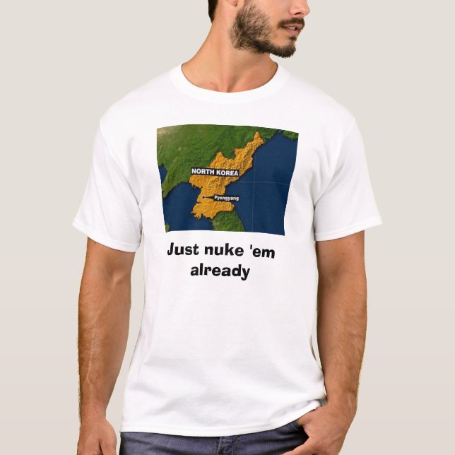 Camiseta Corea del Norte, apenas los destroza ya (Anverso)