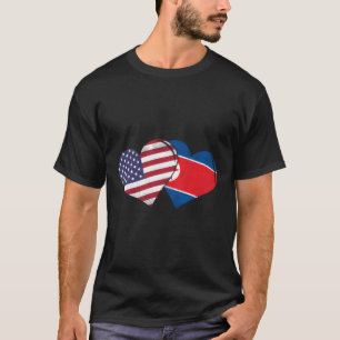 Camiseta Corea del Norte vintage - Corazón de la bandera es