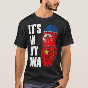 Camiseta Corea Del Norte Y China Mezclan La Bandera Del Pat