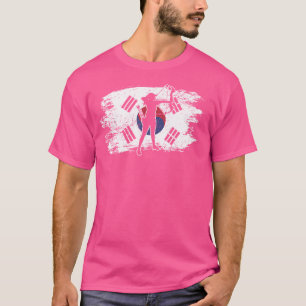 Camiseta Corea del Sur: Arco de caza de vacas con bandera c