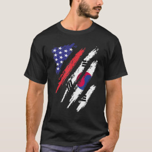 Camiseta Corea del Sur Bandera Americana Grosera Patriota d