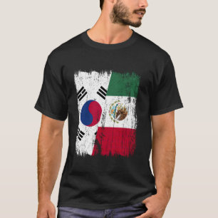 Camiseta Corea del Sur México Media Bandera Coreano Mexican