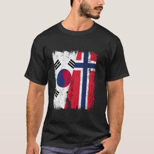 Camiseta Corea del Sur Noruega Media Bandera Surcoreana Nor