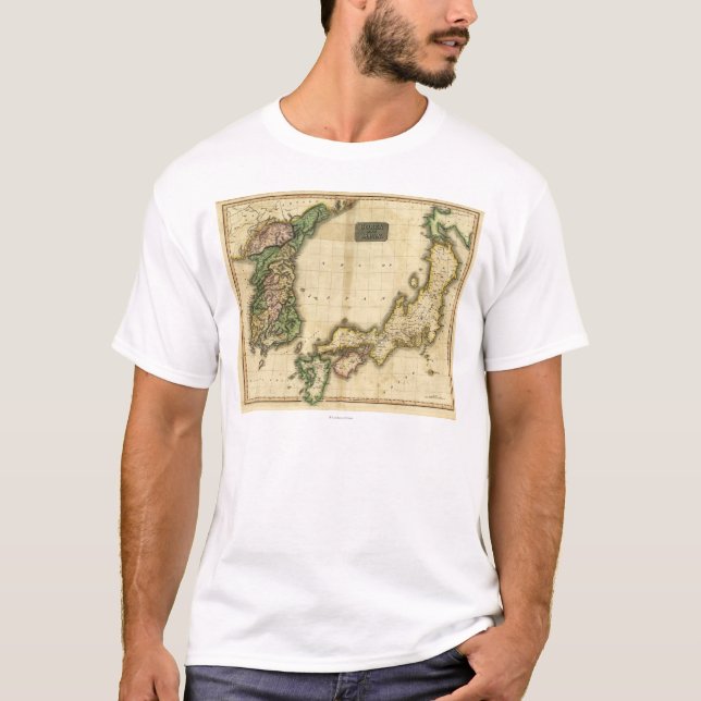 Camiseta Corea y JapanPanoramic MapKorea y Japón (Anverso)
