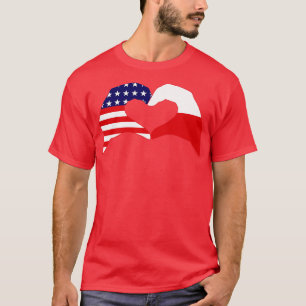 Camiseta Coreamos EE.UU. Polonia Bandera Patriótica Series