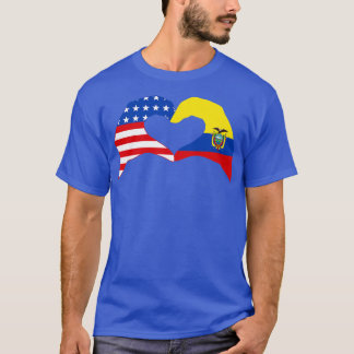 Camiseta Coreamos EEUU Ecuador Bandera Patriótica Multinaci