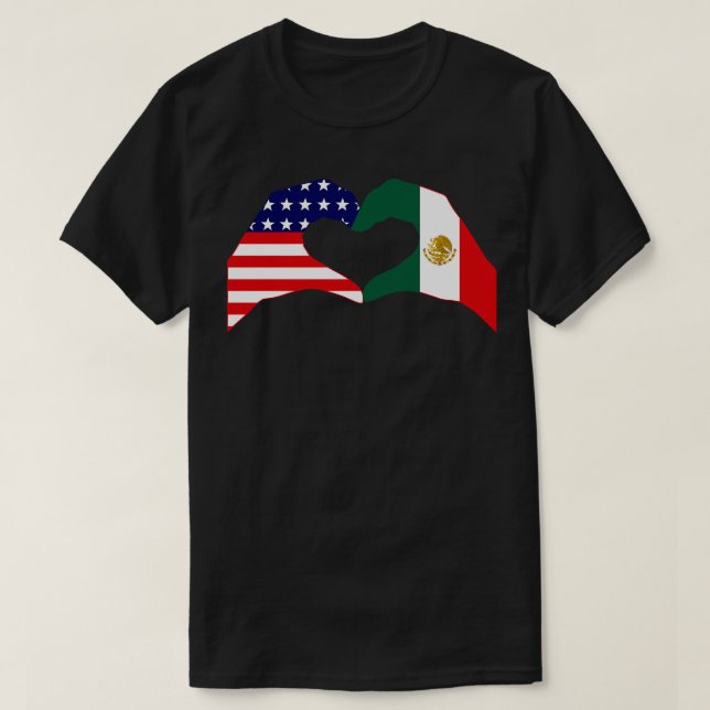 Camiseta Coreamos Estados Unidos México Bandera Patriótica  (Diseño del anverso)