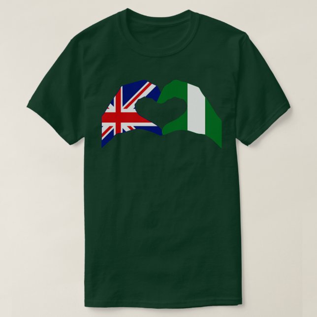 Camiseta Coreamos la serie de bandera patriótica de Nigeria (Diseño del anverso)