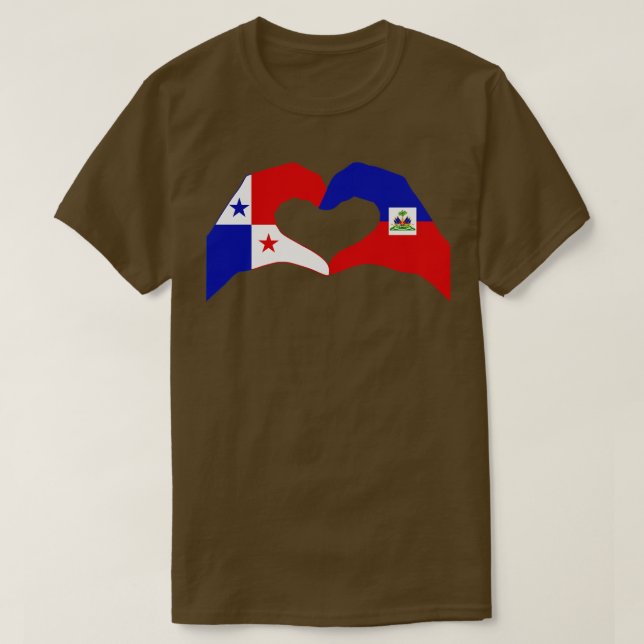 Camiseta Coreamos Panamá Haití Bandera Patriótica Multinaci (Diseño del anverso)